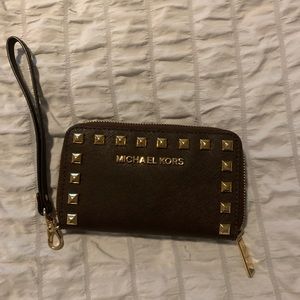 NWOT Michael Kors studded clutch wallet